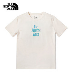 THE NORTH FACE 北面 短袖T恤女户外舒适棉印花短袖7WFG 白色/N3N XL