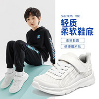 SKECHERS 斯凯奇 男中大童|夏季网面透气简约百搭男童鞋魔术贴运动鞋轻便