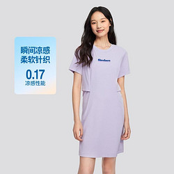 SKECHERS 斯凯奇 女士针织连衣裙凉感透气舒适短袖运动裙连衣裙女春夏季