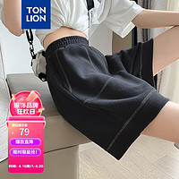 唐狮 TONLION女休闲宽松短裤WP 黑色 M