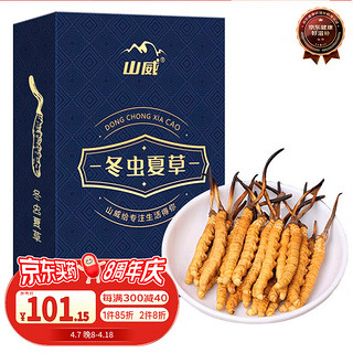 山威 冬虫夏草1g 冻干高洁净虫草 精选品质 （5-7条1克） 饱满无断草无空草 泡冬虫夏草酒佳品