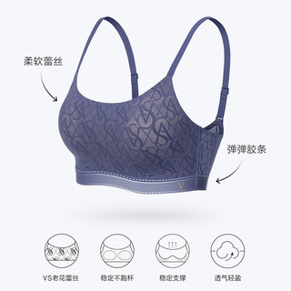 5折起|维多利亚的秘密 经典LOGO老花蕾丝返定杯背心式文胸内衣女