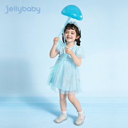 JELLYBABY 80 90 100杰里贝比公主裙女童夏季3儿童夏装连衣裙女孩短袖纱裙5岁宝宝裙子