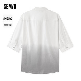 森马（Semir）衬衫男2024夏季中袖上衣时尚潮流渐变休闲内搭 灰色调00422 165/84A/S