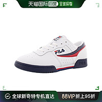 FILA 斐乐 美国斐乐男款运动鞋白色低帮套穿平底经典舒适缓震防滑透气