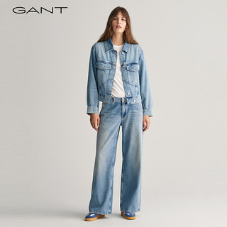 GANT甘特2024春季女士时尚复古牛仔短外套4700314 972牛仔蓝 XS