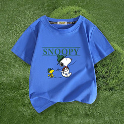 SNOOPY 史努比 2024年夏季男童短袖T恤男童t恤宝宝短袖