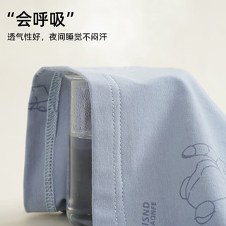 从心2024男士睡衣夏季亲肤棉薄款春夏天睡衣男短袖长裤家居服套装 L 82454 男M (高165-170重100-120斤)
