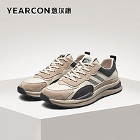 YEARCON 意尔康 男鞋春秋季英伦风时尚潮流百搭男士低帮休闲单鞋德训鞋