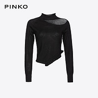 PINKO 品高 女装挖肩不规则长袖针织衫102119A189