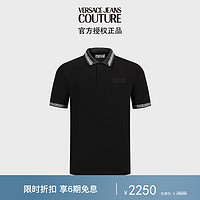 范思哲Versace Jeans Couture男装24春夏男士SEASONAL短袖POLO衫 黑色 M