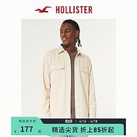 HOLLISTER春夏全纽扣式经典斜纹布夹克外套 男 355778-1 奶油色 XS (170/84A)