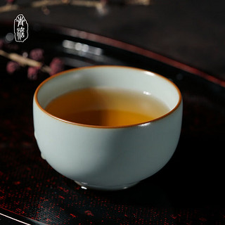 青澹 汝窑茶杯茶碗主人杯汝瓷功夫茶具陶瓷纯手工天青色景德镇