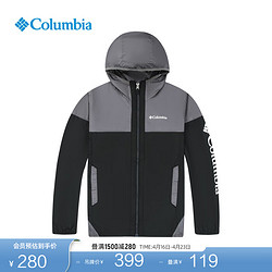 Columbia 哥伦比亚 户外24春夏新品儿童时尚撞色机织薄外套SY4633 011（24新色） M(145/68)