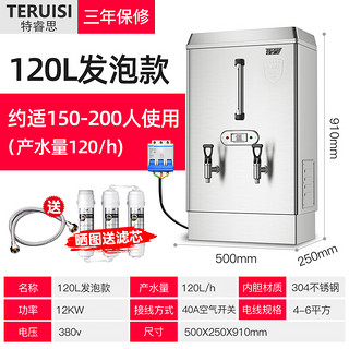 特睿思（TERUISI）开水器商用开水机大容量烧水器全自动电热工厂饮水机工地用热水器ZK-120发泡款 发泡款|120L/h出水量(380V)12KW