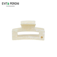 依慧达（Evita Peroni ）复古方形抓夹大号后脑勺发夹简约ins风鲨鱼夹 炫彩白