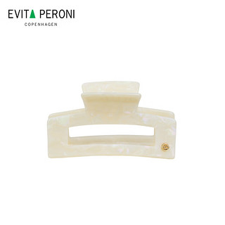 依慧达（Evita Peroni ）复古方形抓夹大号后脑勺发夹简约ins风鲨鱼夹 炫彩白