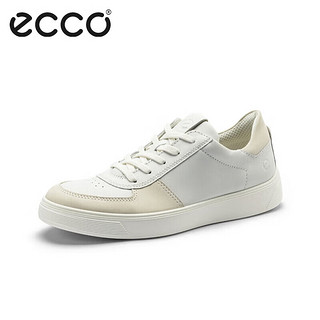 爱步（ECCO）男鞋 板鞋舒适男士休闲鞋简约小白鞋 街头趣闯系列504804 白色41