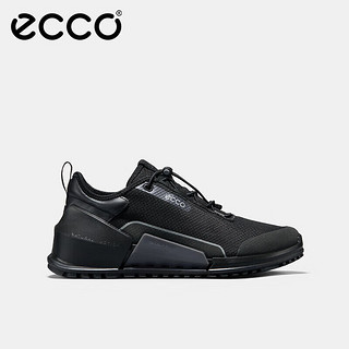 爱步（ECCO）运动休闲鞋 锁扣设计舒适透气户外男鞋 健步2.0系列800794 黑色43