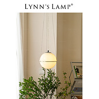 立意 Lynn's立意 包豪斯床头吊灯 卧室飘窗玻璃奶白复古圆球中古单头