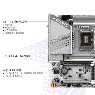 GIGABYTE 技嘉 英特尔I5 13600KF原盒CPU搭技嘉Z790M冰雕 AX ICE主板WIFI板U套D5