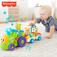 Fisher-Price 翻滚小贝贝学习火车音乐电动互动学爬行可爱积木字母益智早教