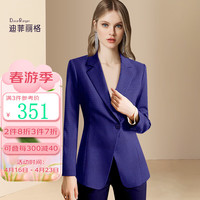 迪菲丽格紫色职业西装外套工作服女2024年春季休闲优雅小西服 图片色 S
