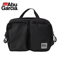 ABU GARCIA 阿布路亚包多功能腰包斜挎背包运动收纳包便携防水 全黑色