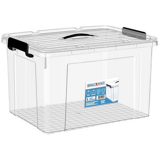 纳仕德 纳仕徳 WSC0004 透明储物箱加厚大号整理箱手提收纳箱防水防潮塑料箱 55L