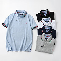 TOMMY HILFIGER 男士宽松短袖翻领polo衫