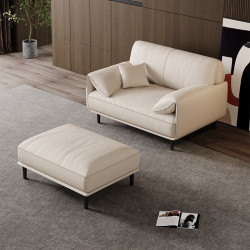 zhongpai中派真皮沙发头层牛皮现代简约小户型客厅沙发轻奢皮艺沙发直