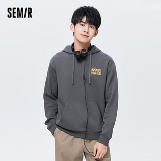 森马（Semir）【卫衣合辑】森马卫衣男慵懒风上衣基础百搭男生印花套头衫潮 褐灰 165/84A/S