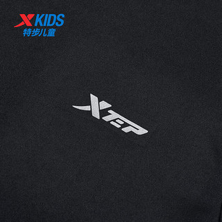 特步（XTEP）儿童童装夏季套装男女童通码透气舒适两件套 正黑色 175cm