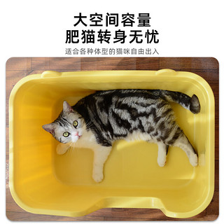 陪伴岁月膨润土猫砂除臭矿砂钻石混合猫砂加倍结团无尘不沾底 超大号猫砂盆（62*35*30CM）+铲 10kg*1箱