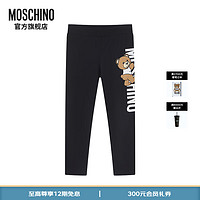 MOSCHINO莫斯奇诺24春夏儿童Teddy Bear小熊童装针织打底裤 黑色 4A