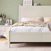 FREIJEIRO 费杰罗 现代简约实木床双人床中小户型奶油风设计师 90X# 1.2m组合