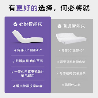 Qrua巢物心悦电动床垫可升降主卧现代简约双人床 多功能智能0压 1.8m*2m