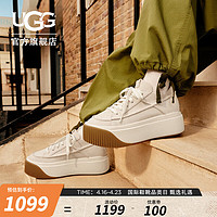 UGG U春季女士舒适时尚厚底系带圆头运动单鞋休闲鞋 1152717 WHT | 白色 39