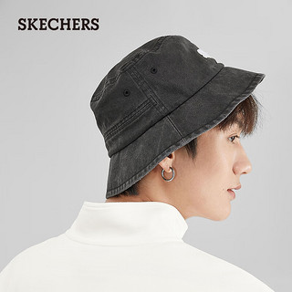 斯凯奇（Skechers）男女同款渔夫帽防晒时尚百搭舒适遮阳L223U081 碳黑/0018 均码