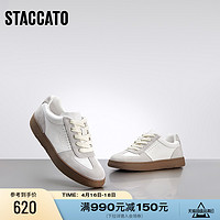 STACCATO 思加图 2023新款小灰鞋阿甘鞋平底德训鞋板鞋情侣鞋休闲女EHW12AM3