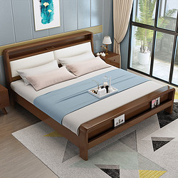 LANSHOME 兰秀家居 床 实木床1.8米双人床主卧中式大床现代简约