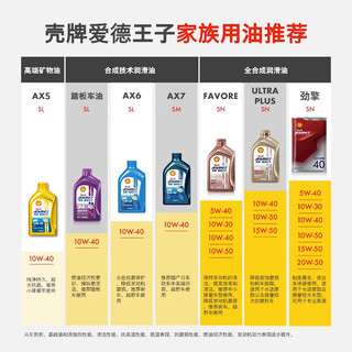 爱德王子壳牌踏板摩托车机油踏板车机油润滑油10w-40 SL级 0.8L 踏板车油