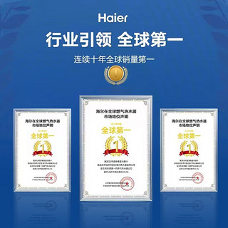 海尔（Haier）智家leader系列燃气热水器天然气家用恒温强排式节能省气即热智能变频风机专利上门送装一体 13L 【LVS】