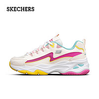 SKECHERS 斯凯奇 女鞋时尚绑带运动鞋舒适缓震老爹鞋 自然色/多彩色 37