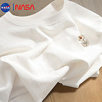 NASAOVER NASA联名短袖t恤男女同款夏季重磅纯棉情侣宽松大码印花潮流半袖