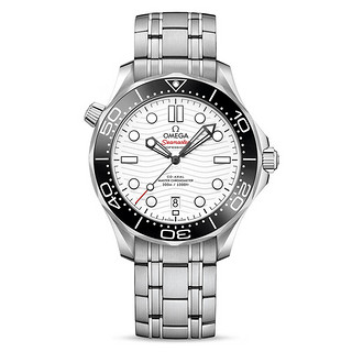 欧米茄（OMEGA）海马系列300米潜水表瑞士男士手表自动机械夜光经典手表 物 白盘钢带210.30.42.20.04.001