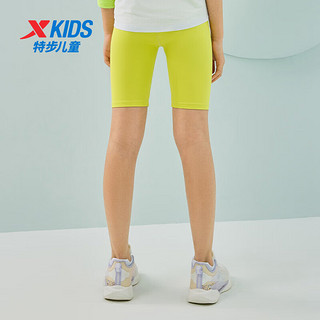 特步（XTEP）儿童童装夏季短裤女童中大童透气针织五分裤 典雅绿 165cm