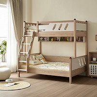 QuanU 全友 家居儿童上下床双层床橡胶木实木框架上下铺儿童高低床121385