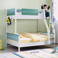 QuanU 全友 家居上下床双层床现代简约儿童床 实木架上下铺高低床121358