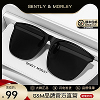 GENTLY MORLEY GM墨镜夹片男近视眼镜夹片式可上翻超轻变色偏光太阳镜女开车专用